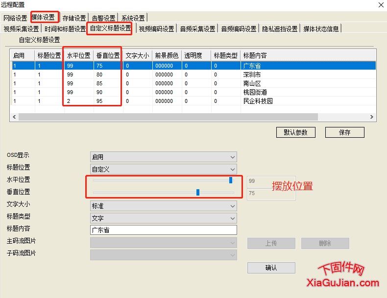 安佳威視多行字符設(shè)置，GB28181平臺(tái)對(duì)接 地理位置 攝像頭osd 通道標(biāo)題